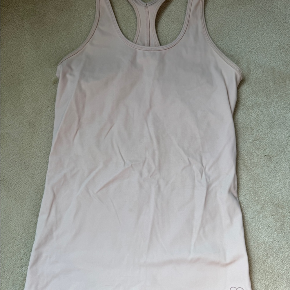 CALIA by Carrie Underwood Cream Fitted Sleeveless Tank Top